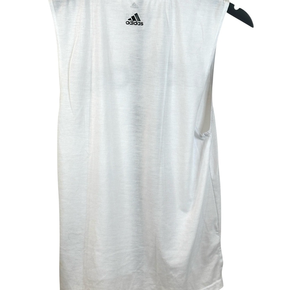 Adidas White Sleeveless Logo Tank Top Size S. - Picture 3 of 7